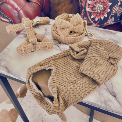 "The Aristopup" Bouclé  Harness Set