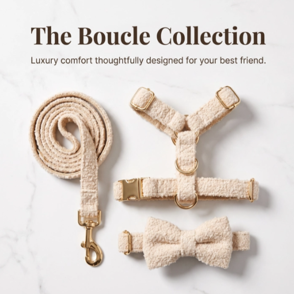 "The Aristopup" Bouclé  Harness Set