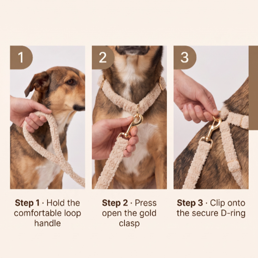 "The Aristopup" Bouclé  Harness Set