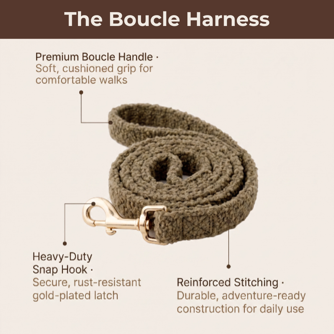 "The Aristopup" Bouclé  Harness Set