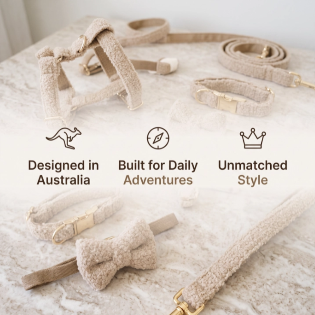 "The Aristopup" Bouclé  Harness Set